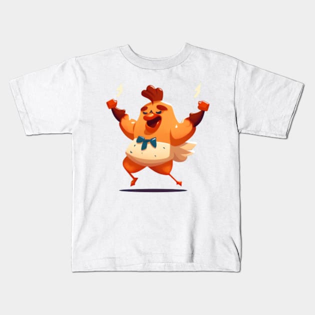 cute funny chicken Kids T-Shirt by A&A